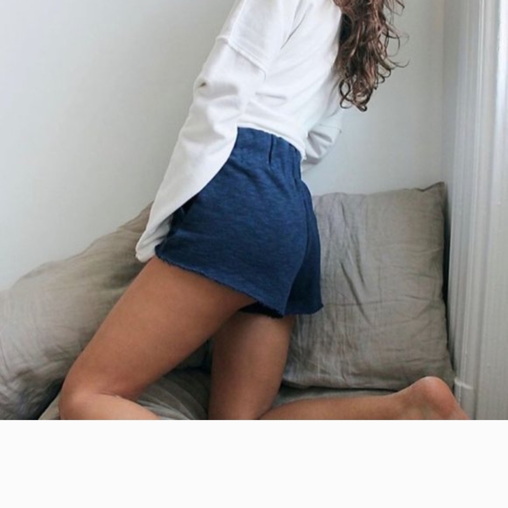 Free People Navy Athletic Shorts